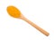 Spice turmeric in wooden spoon on white isolated background