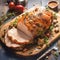 Spiced sirloin turkey, homemade baked perfection, flavorful seasoning
