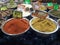 Spices bazaar Jerusalem mahane jehuda rot gelb Curry mixed seasoning