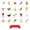 Spices and Condiments Flat Design Icon Set