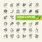 Spices, condiments and herbs - minimal thin line web icon set. Outline icons collection