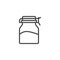 Spices glass jar line icon