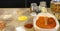 Spices and grains on the table