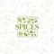 Spices logo design with background