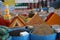 Spices in the market in the Agadir, Morocco