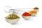 Spices in measuring spoons