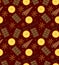 Spices seamless pattern. Mulled wine and chocolate endless background, texture. Vector illustration.