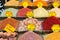 Spices on show at the Grand Bazaar in Istanbul, Turkey.