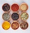 Spices to give your food that extra oomph. an assortment of spices.