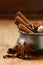 Spices for winter tea - cinnamon, anise