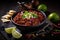 Spicy Chili Con Carne with a Twist of Lime and Chopped Red Onions