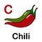 Spicy chili with spelling word
