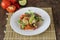 Spicy crispy fried trichogaster pectoralis salad