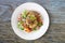 Spicy crispy fried trichogaster pectoralis salad