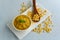 Spicy dal fry, dhal curry popular traditional North or South Indian vegetarian food