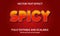 Spicy Editable 3D text style effect