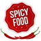 Spicy food label or sticker