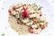 Spicy garlic prawns modern fusion gourmet food cuisine meal
