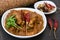 Spicy Indian chicken curry of Chettinad Tamil Nadu