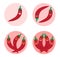 Spicy level icon and , Chili Pepper logo
