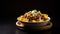 Spicy Nachos Meal In Dark Grey Bowl - 8k Resolution Image