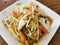 Spicy papaya salad, famous Thai recipe