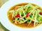 spicy papaya salad, thai style, food