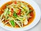 spicy papaya salad, thai style, food