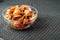 Spicy Paphia textile, or known as retak seribu lala fried with chillies. Served in a bowl. selective focus