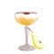 Spicy pear cocktail.Martini with pear, cider, bellini, mimosa.New Year\\\'s holiday punch.