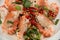 Spicy prawns over hot with chilli