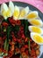 Spicy sauteed bok choy with hard boiled eggs