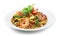 Spicy Stir Fried Instant Noodles Holy Basil With Shrimps