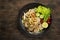 Spicy Vietnamese Pork Sausage Salad with Crispy Pork Vegetables GoodTasty Appetizer Healthyfood or diet