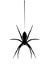 Spider black silhouette hanging on web, vector eps 10