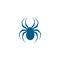 Spider Blue Icon On White Background. Blue Flat Style Vector Illustration