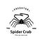 spider crab logo vector outline silhouette art icon