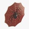 Spider decorated shield in red