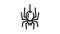 spider fear line icon animation