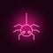 Spider for Halloween icon. Elements of Halloween in neon style icons. Simple icon for websites, web design, mobile app, info