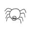 Spider hand drawn in doodle style. element scandinavian monochrome minimalism simple element. insect, halloween. design card,