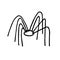 Spider hand drawn in doodle style. element scandinavian monochrome minimalism simple vector element. insect, halloween. design