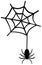 Spider hanging on spider web clipart. Vector illustration