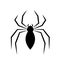 Spider Icon, Black Widow Silhouette, Halloween Symbol, Arachnid Sign, Bug Pictogram