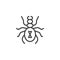 Spider insect line icon