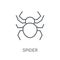 Spider linear icon. Modern outline Spider logo concept on white