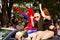 Spider-Man creator Stan Lee waves to the crowd