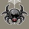 Spider Mascot Hanging On The Spider Web Illustration