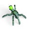 Spider mech in white background walking top view