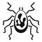 Spider parasite icon, simple style